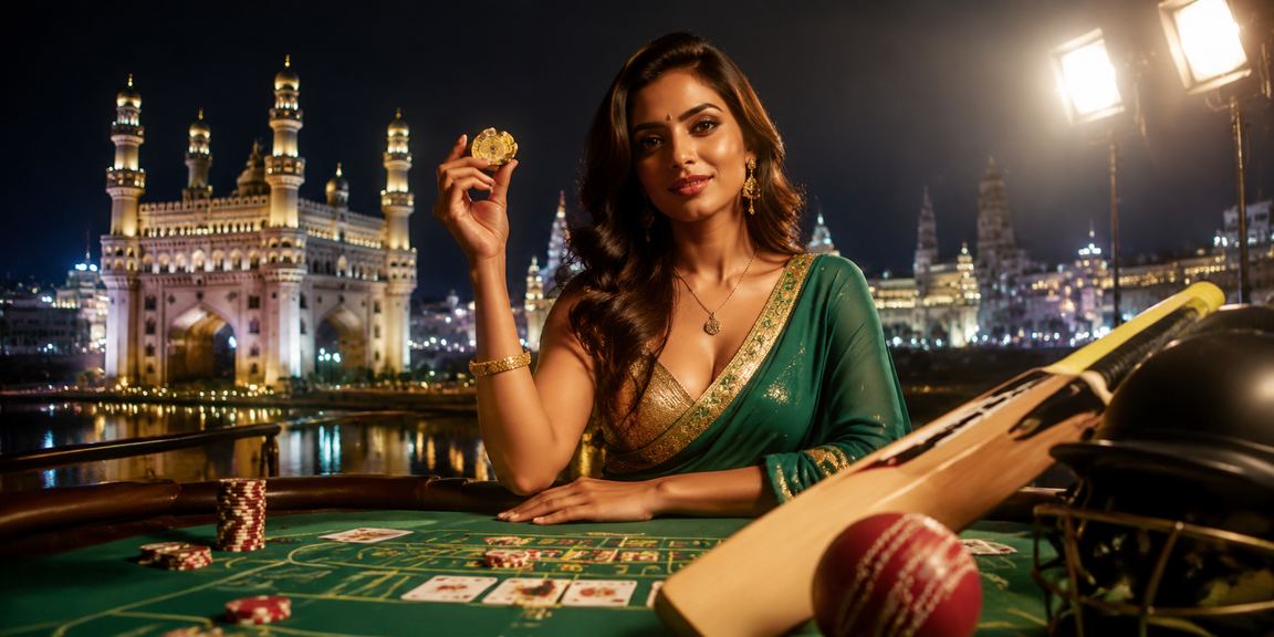 Hyderabad's vibrant Charminar district with mobile gaming enthusiasts