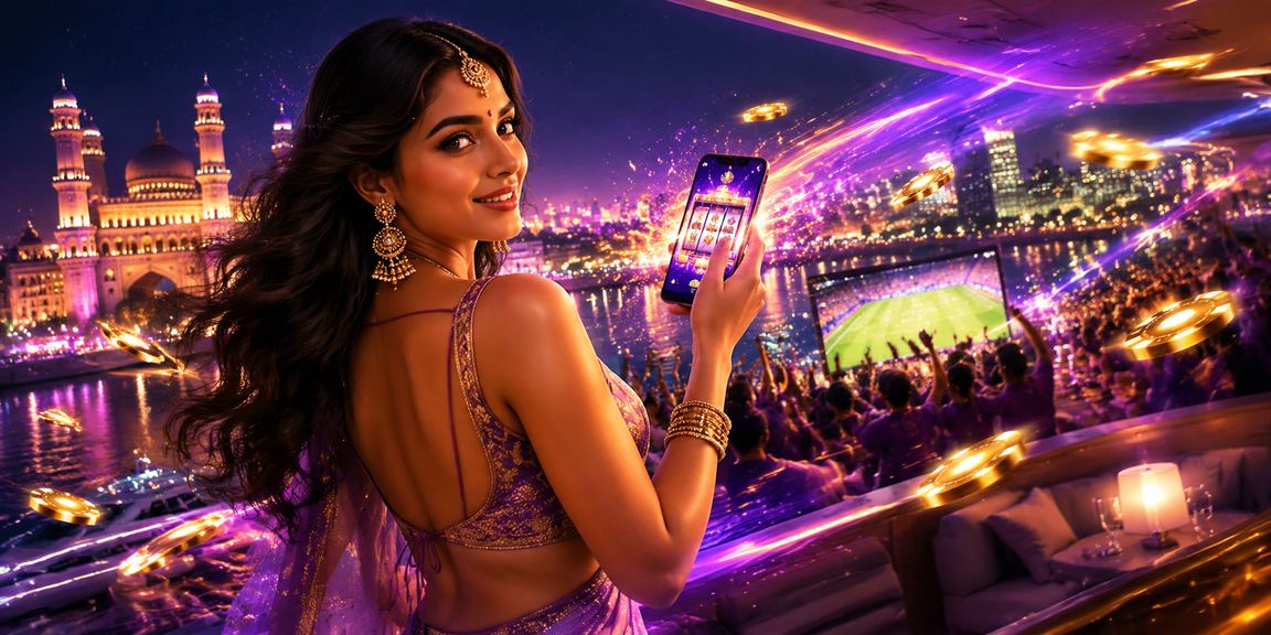 Neon-themed Aviator slot game played online in India